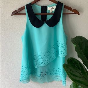 Lola Sleeveless Peter Pan Collared Blouse